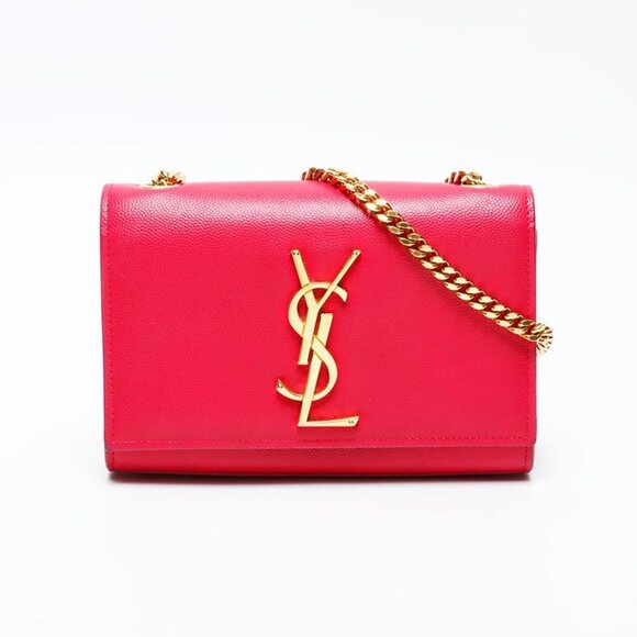 Saint Laurent Handbags - Saint Laurent Yves Shoulder Bag Logo Kate Mini Leather Chain